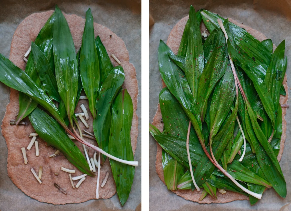 Ramp Flatbread Pizza - Golubka Kitchen