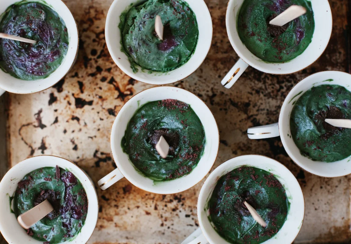 Superfood Cherry Garcia Pops w/ a Chocolate Core | Golubka Kitchen