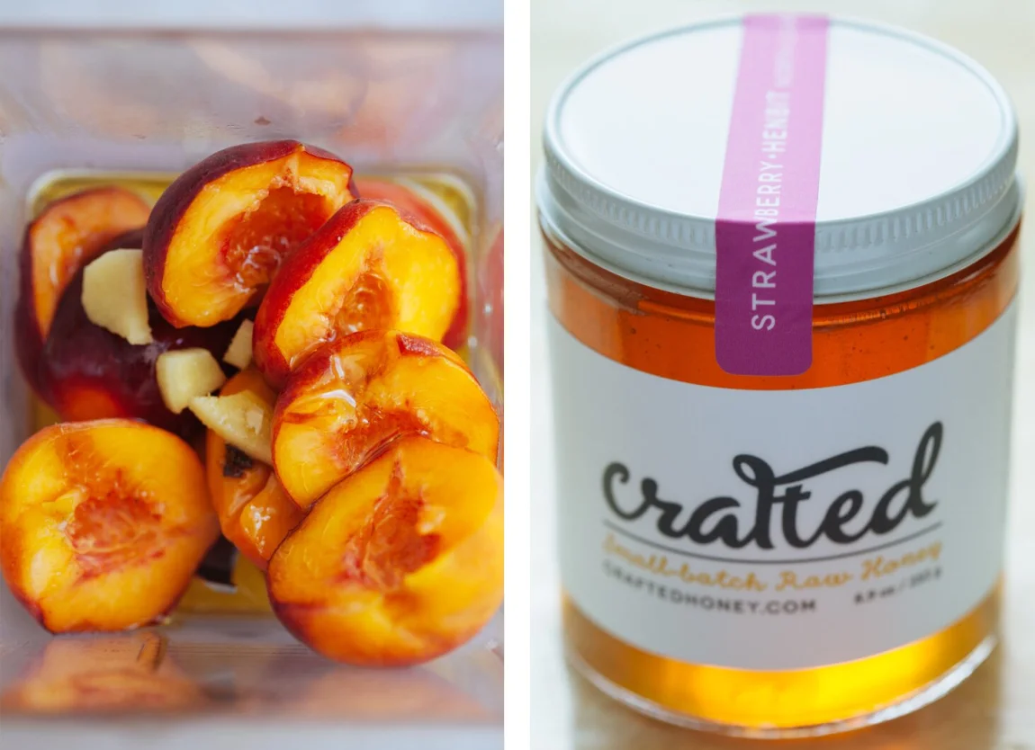 Peach, Honey and Thyme Lemonade Popsicles | Golubka Kitchen