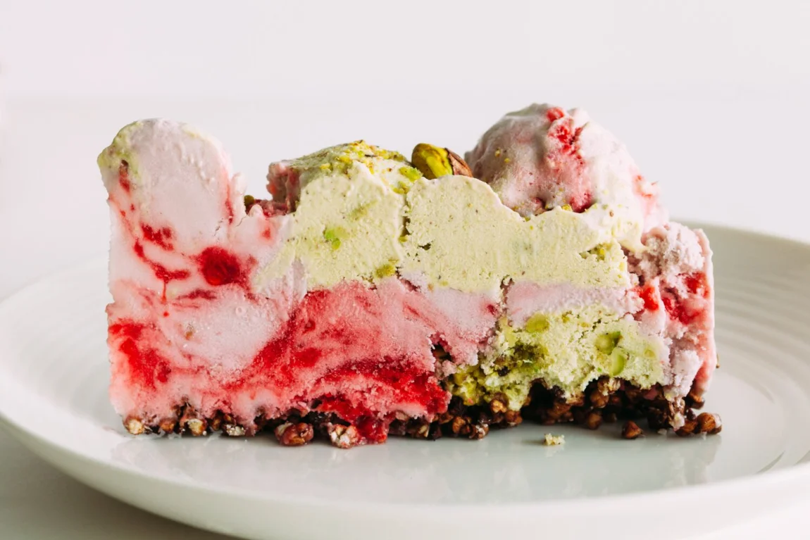 Pistachio and Raspberry Fields Cake | Golubka Kitchen