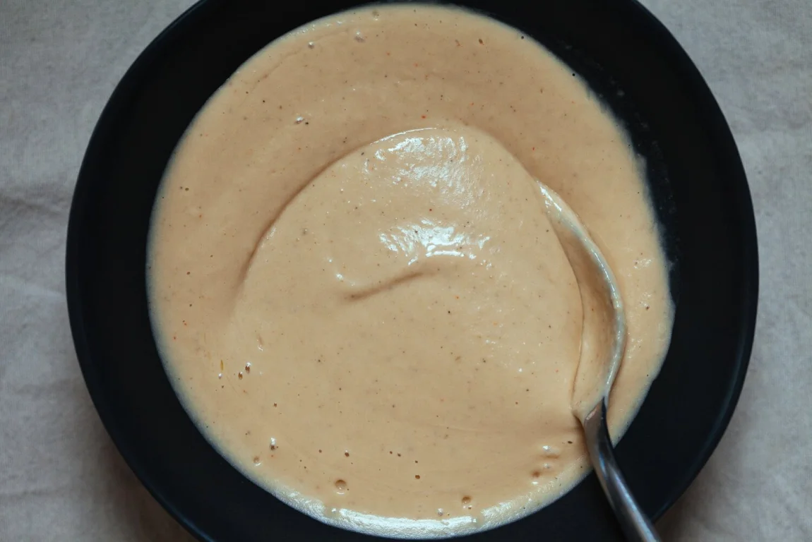 Vegan Caesar Salad with Tempeh Croutons, Roasted Peaches and Corn | Golubka Kitchen