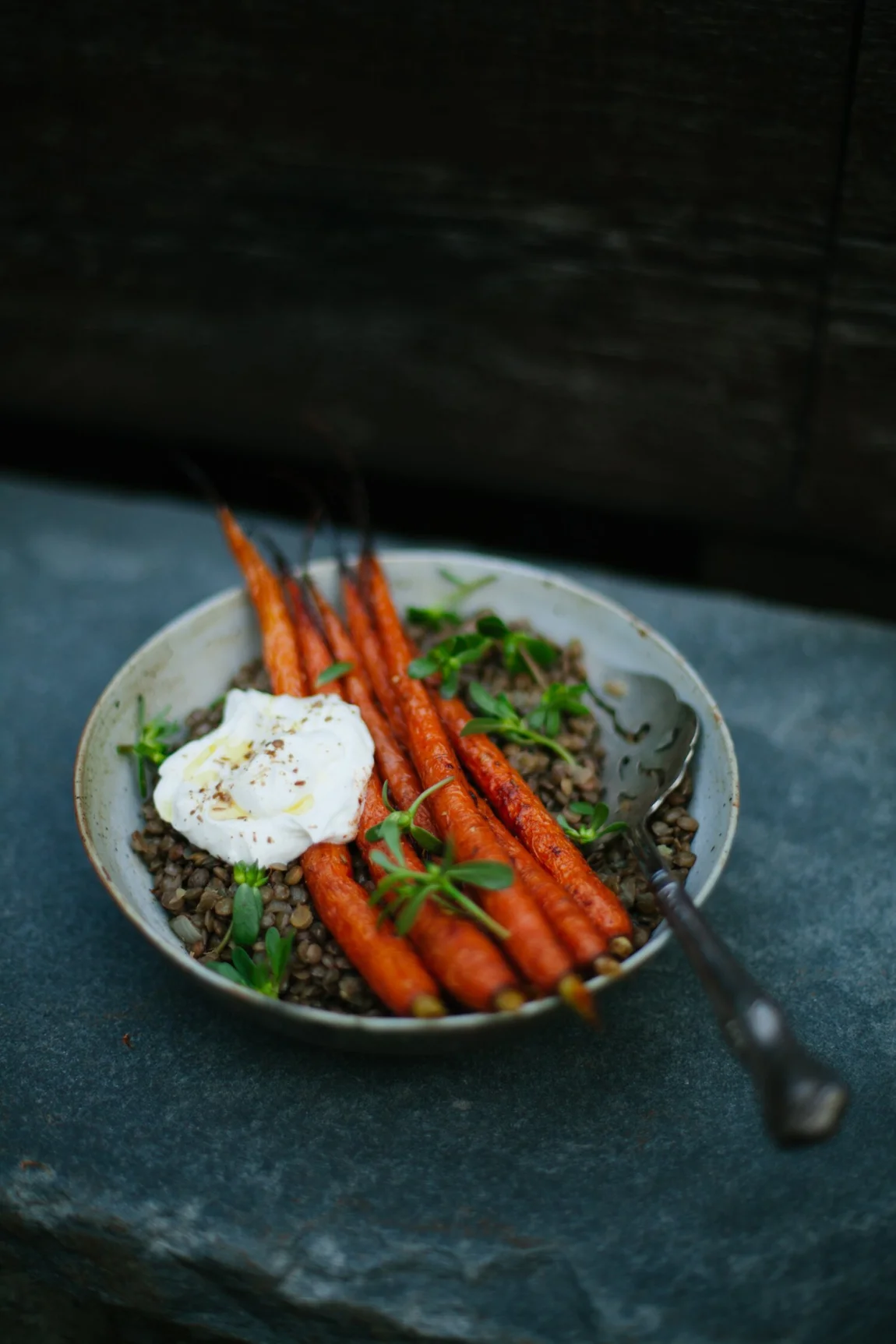 Spice Roasted Carrots with Lentils | Golubka Kitchen