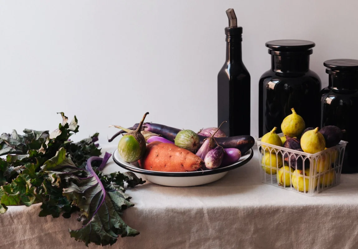 Fig, Sweet Potato and Eggplant Bowl with Hazelnut Vinaigrette | Golubka Kitchen
