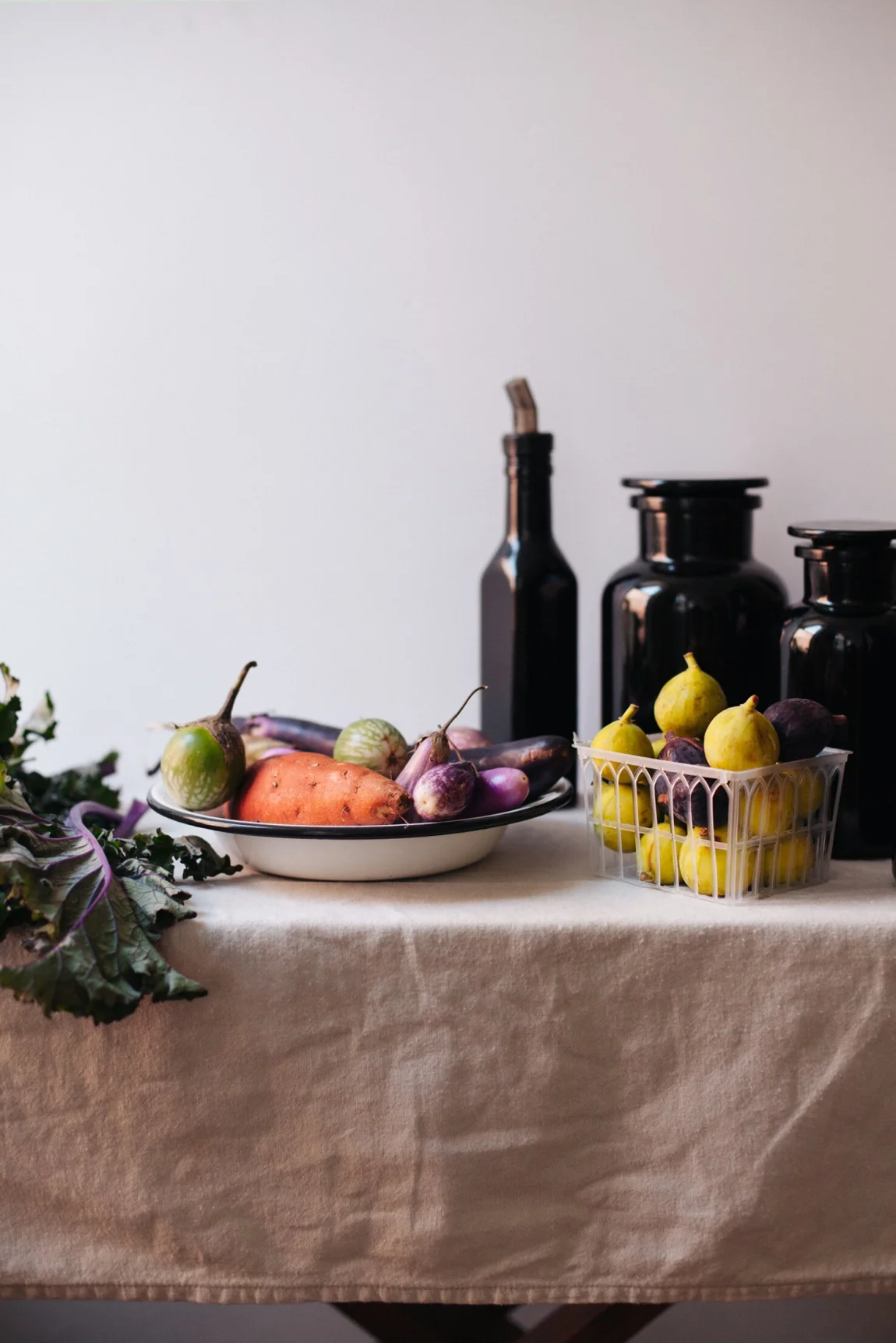 Fig, Sweet Potato and Eggplant Bowl with Hazelnut Vinaigrette | Golubka Kitchen