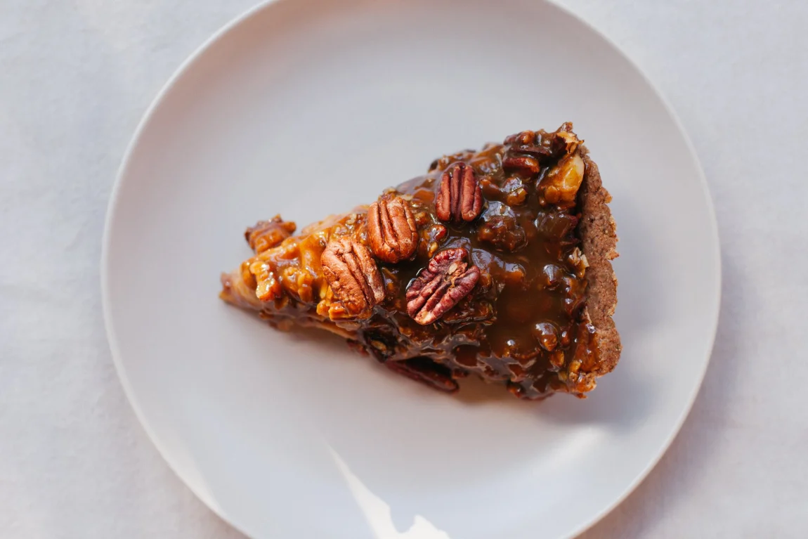 Apple Pecan Pie with Salted Pumpkin Caramel | Golubka Kitchen