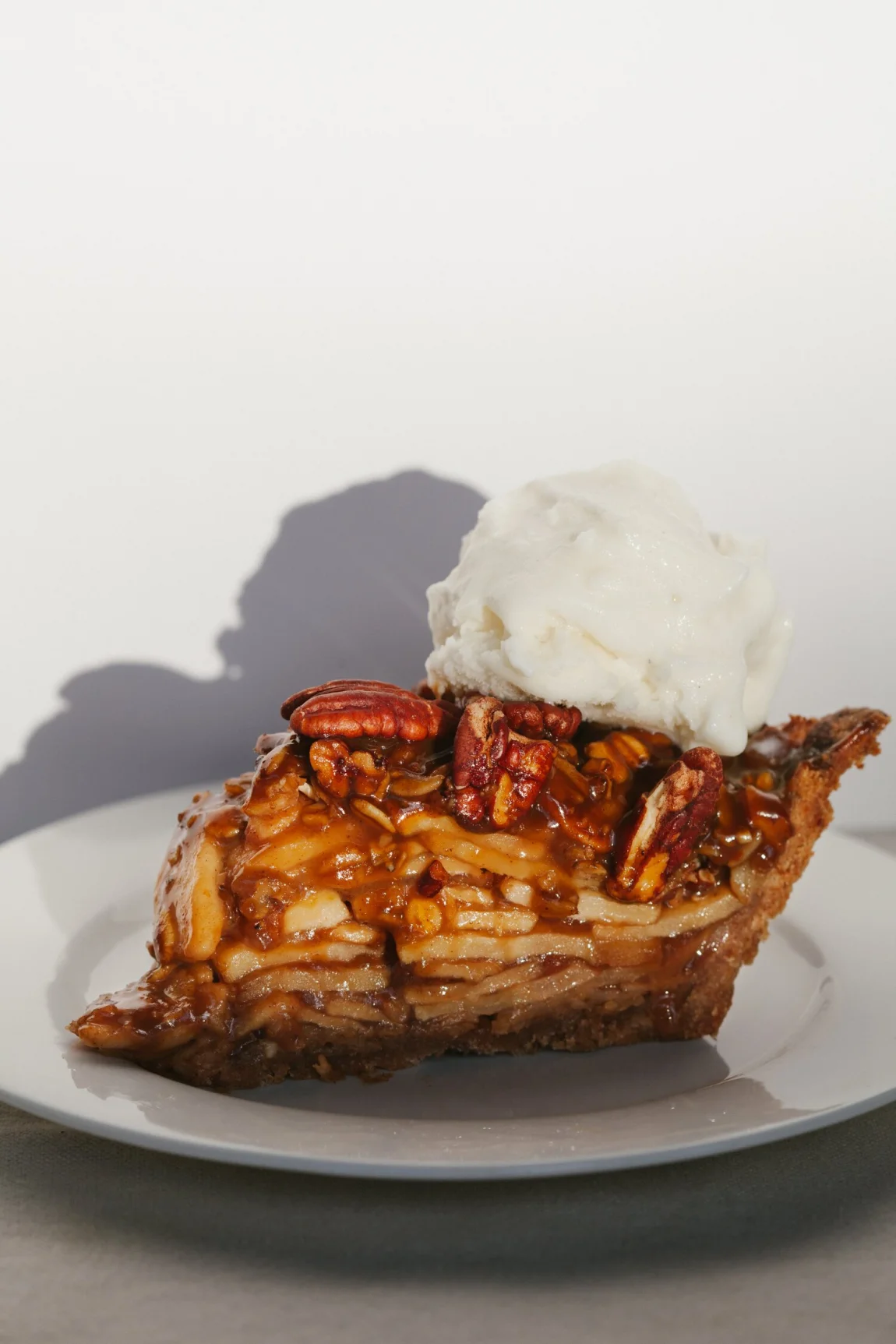 Apple Pecan Pie with Salted Pumpkin Caramel | Golubka Kitchen