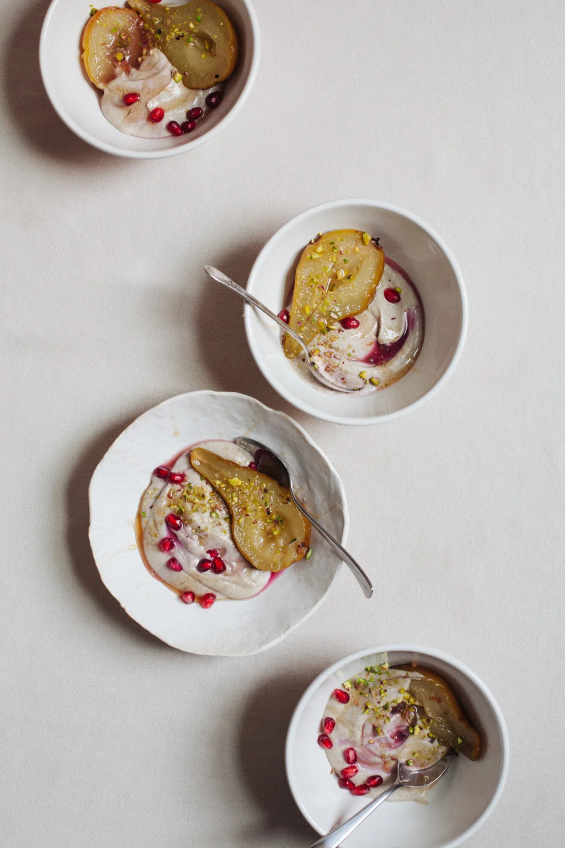 Honey-Roasted Pears with Vanilla Cashew Cream | Golubka Kitchen