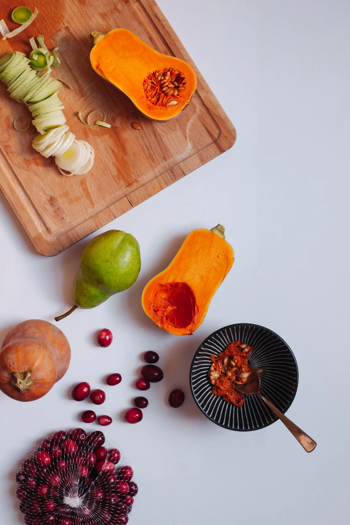 Creamy Butternut Squash, Pear and Cranberry Soup | Golubka Kitchen