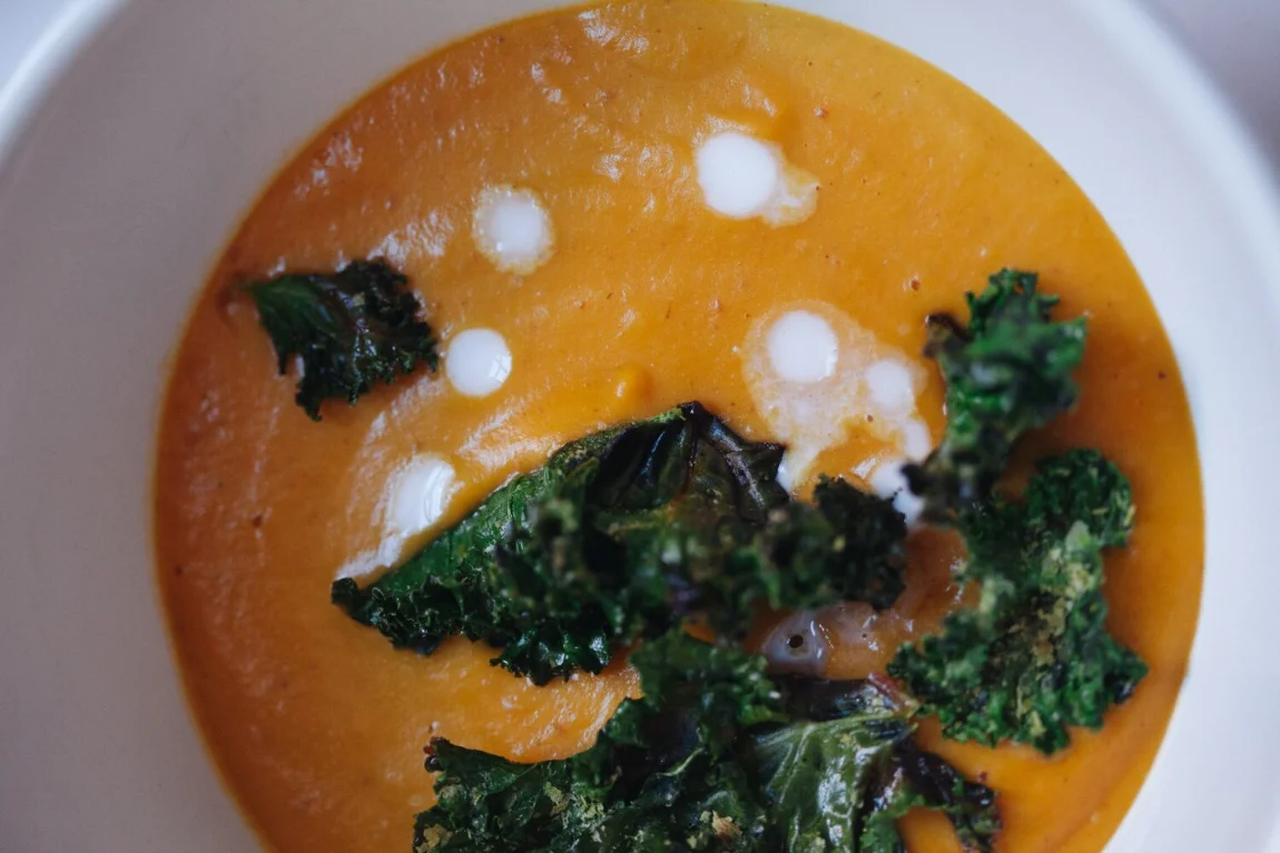 Creamy Butternut Squash, Pear and Cranberry Soup | Golubka Kitchen