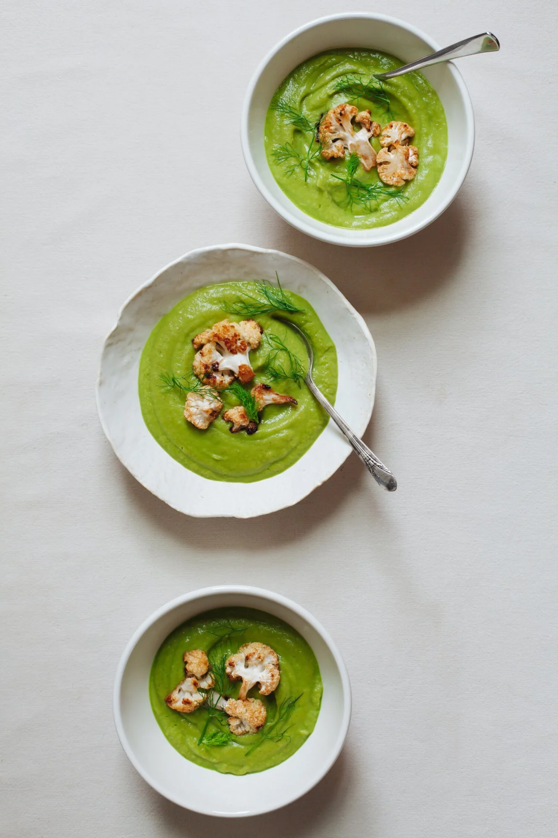 Winter Root and Fennel Soup with Greens Caramelized Cauliflower | Golubka Kitchen