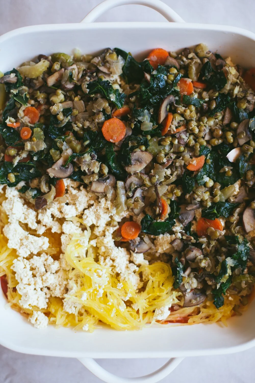 Spaghetti Squash Mung Bean Lasagna - Golubka Kitchen