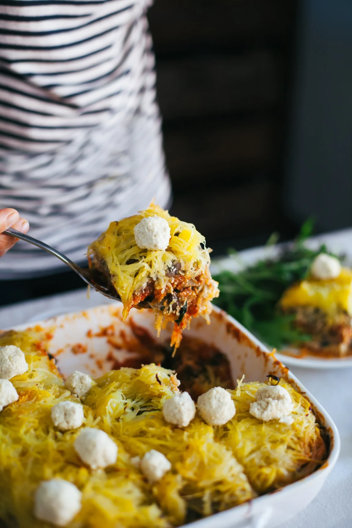 Spaghetti Squash Mung Bean Lasagna - Golubka Kitchen