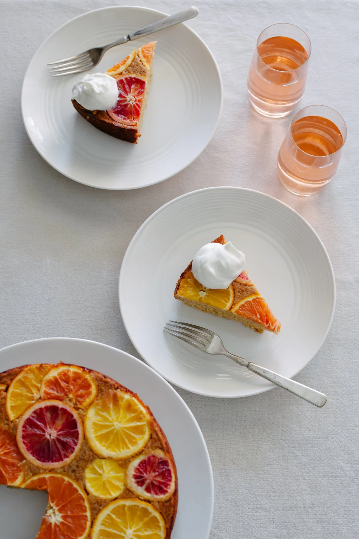 Upside Down Citrus Polenta Cake - Golubka Kitchen