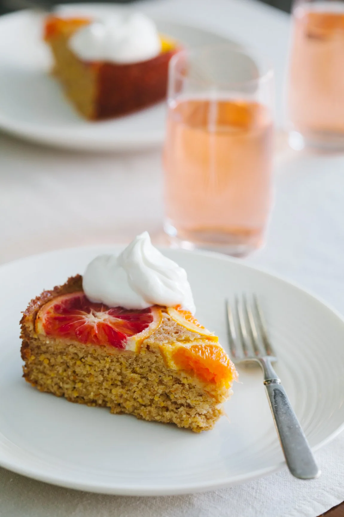 Upside Down Citrus Polenta Cake - Golubka Kitchen