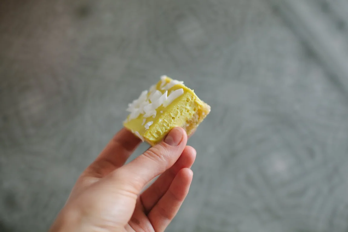 No Bake Coconut Lemon Bars - Golubka Kitchen