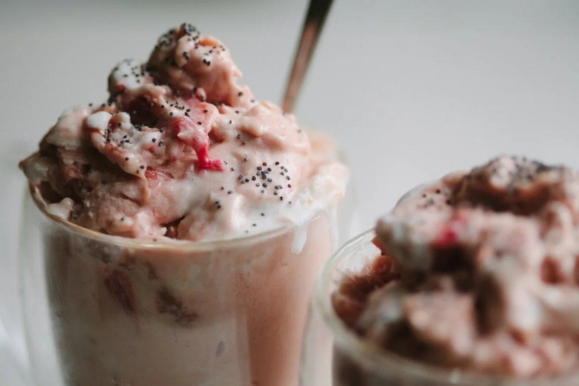 Quick Rhubarb Soft Serve - Golubka Kitchen