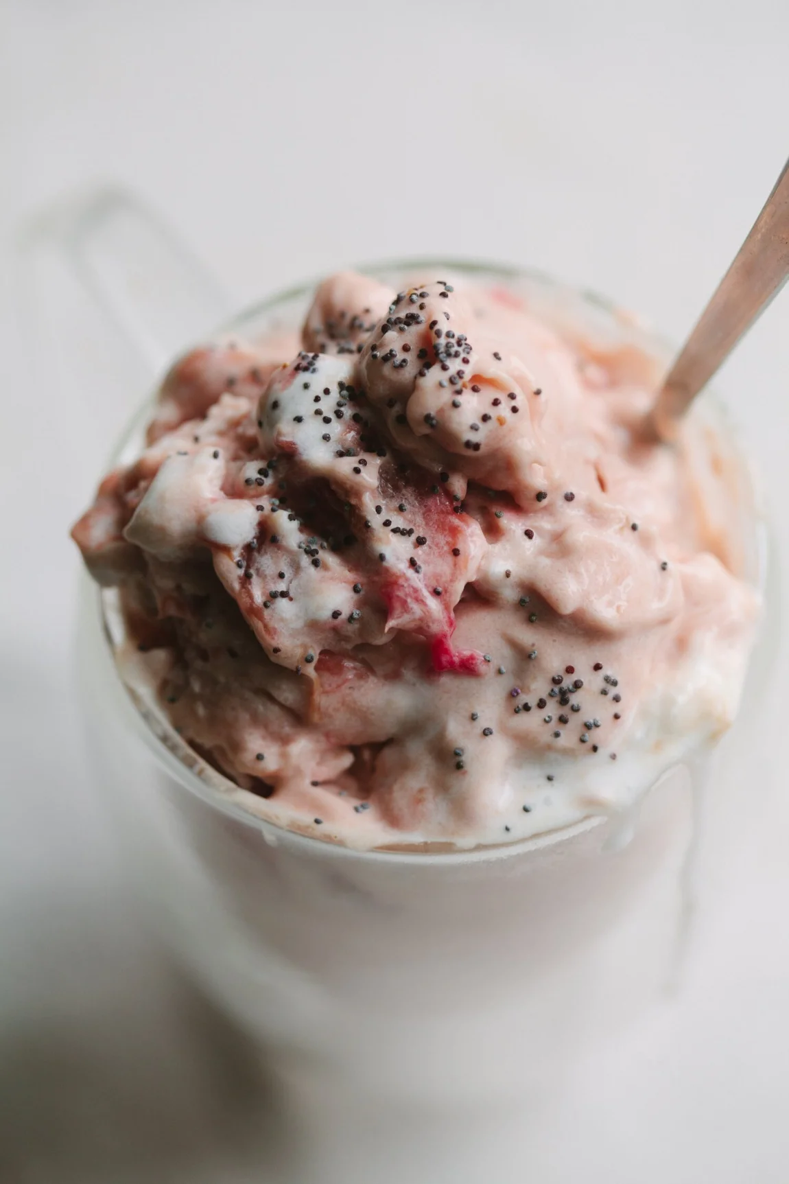 Quick Rhubarb Soft Serve - Golubka Kitchen