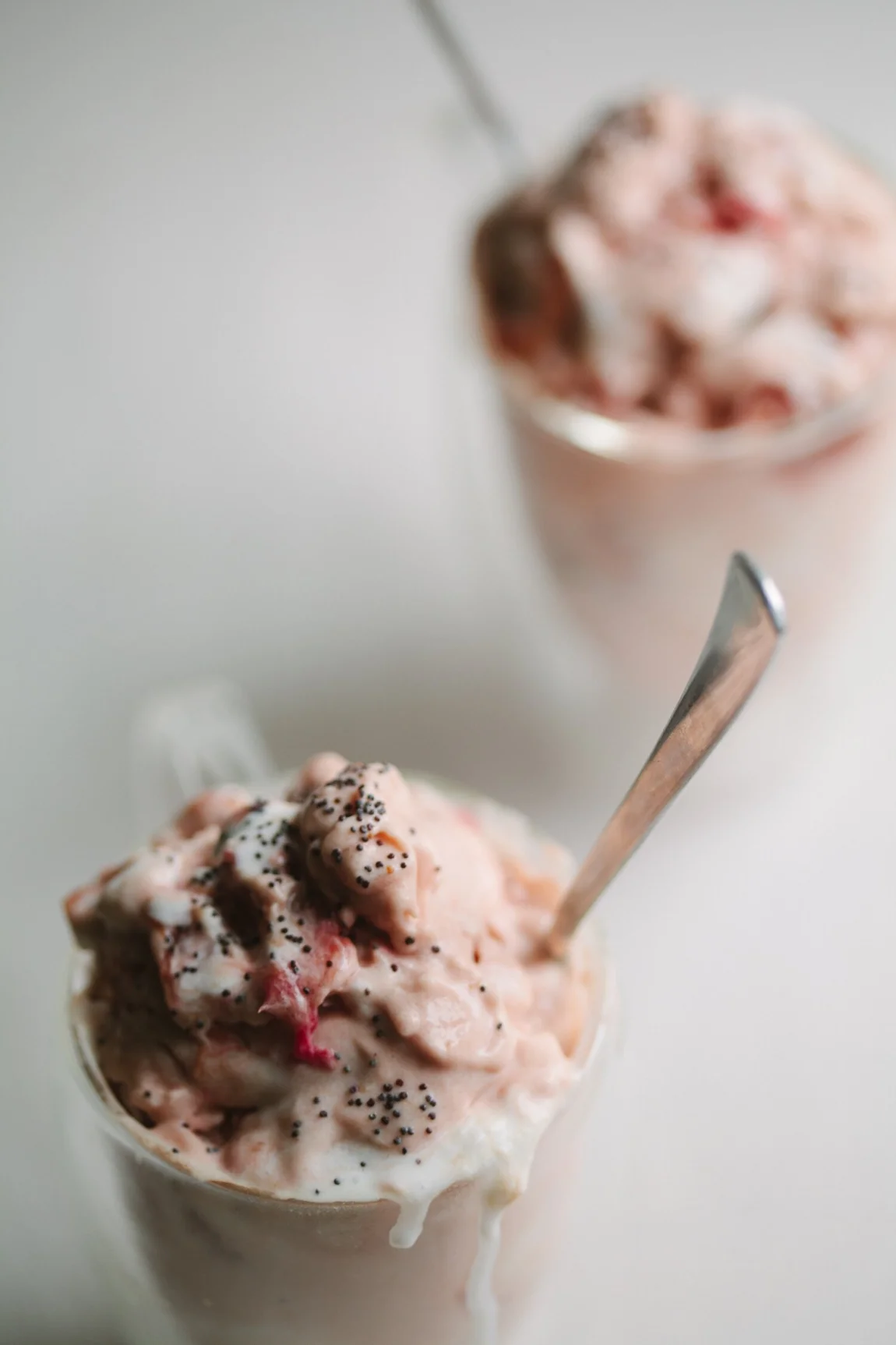 Quick Rhubarb Soft Serve - Golubka Kitchen