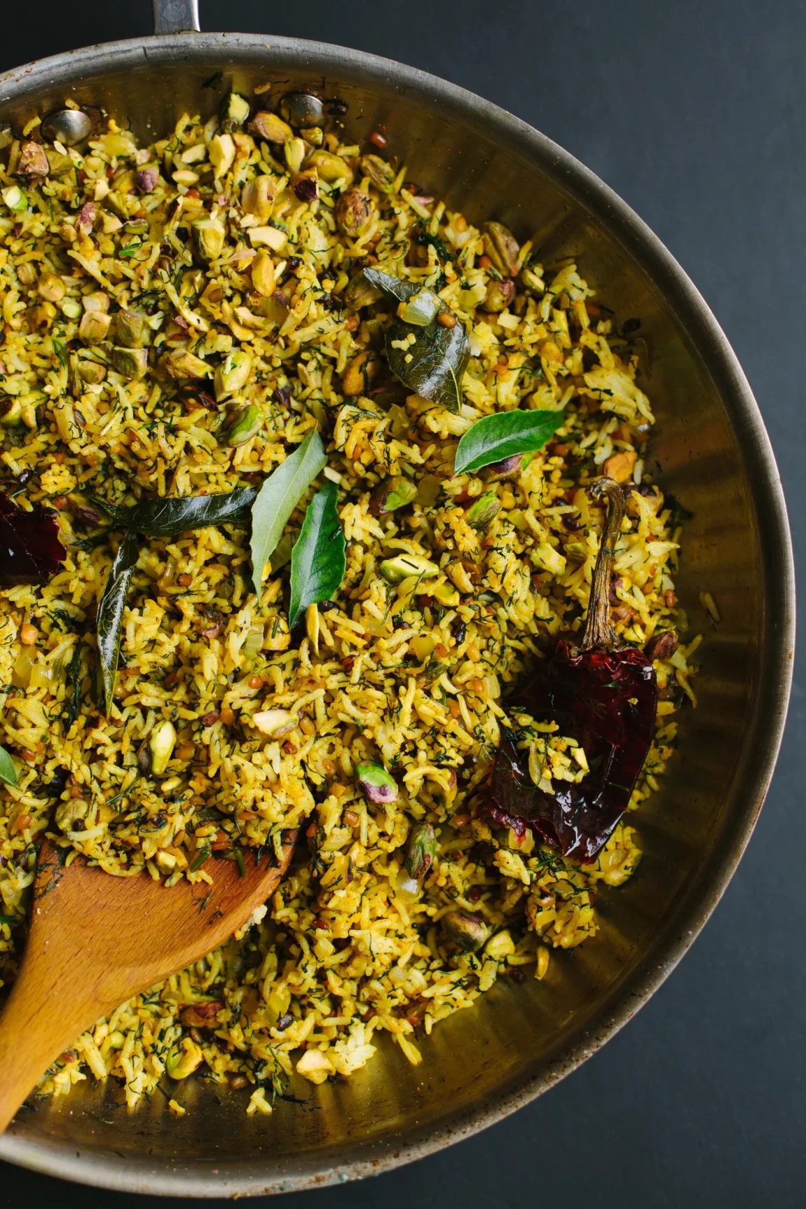 Lime and Dill Rice with Pistachios from Vibrant India - Golubka Kitchen