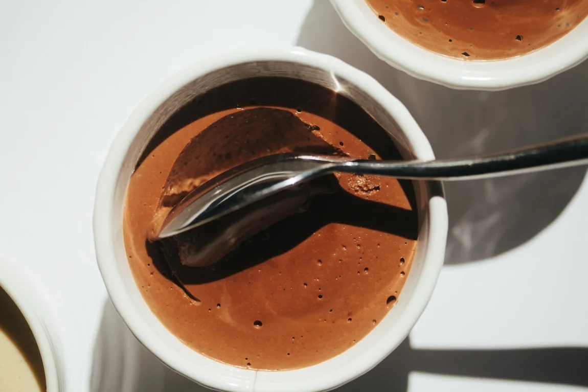 Black and White Chocolate Pudding - Golubka Kitchen