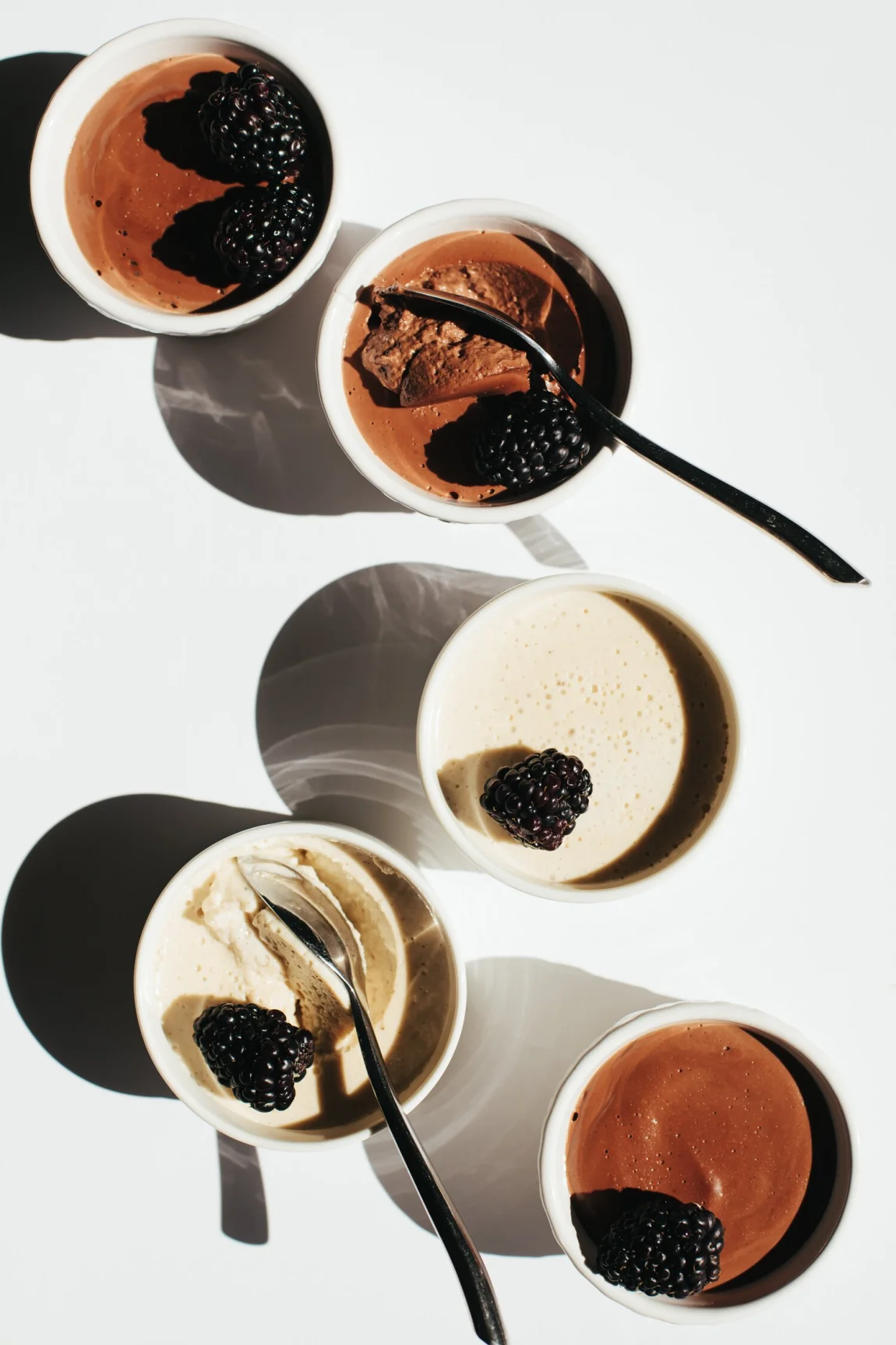 Black and White Chocolate Pudding - Golubka Kitchen