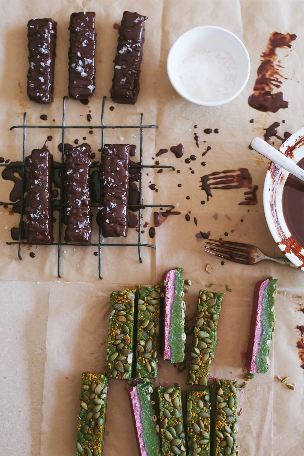 Pumpkinseed Caramel 'Twix' Bars - Golubka Kitchen