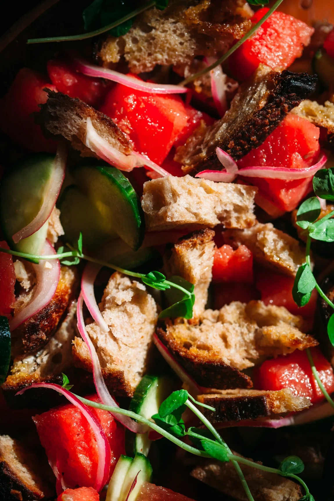Watermelon Panzanella - Golubka Kitchen