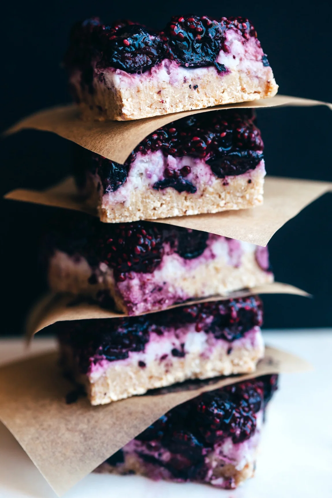 No Bake Blueberry Coconut Bars - Golubka Kitchen