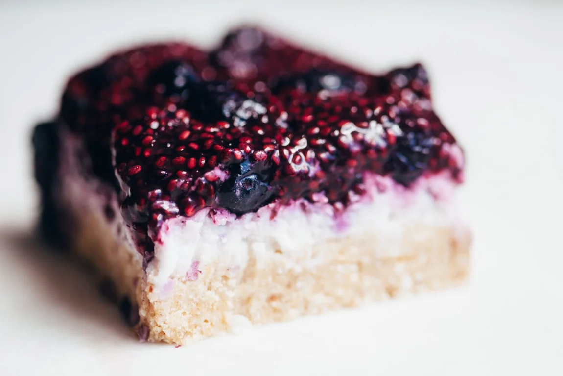 No Bake Blueberry Coconut Bars - Golubka Kitchen
