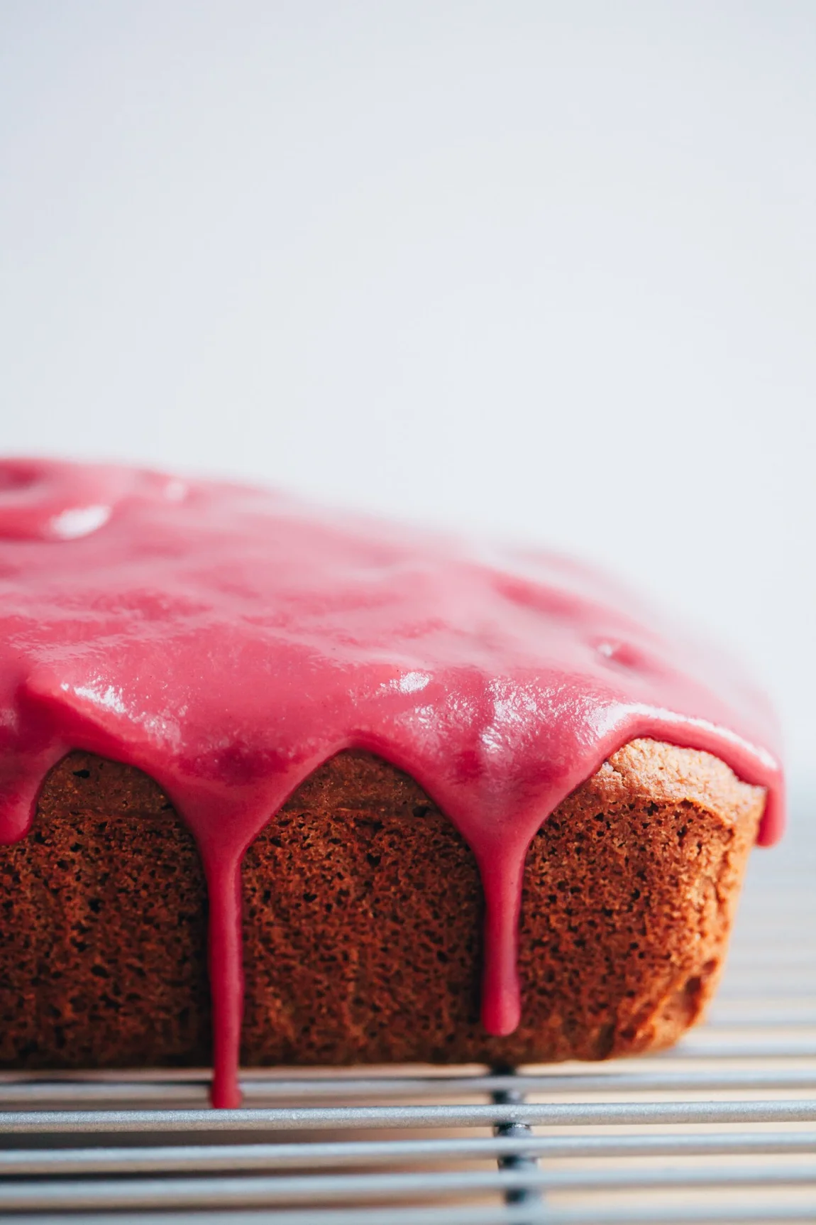 Olive Oil Loaf with Hibiscus Beet Icing - Golubka Kitchen