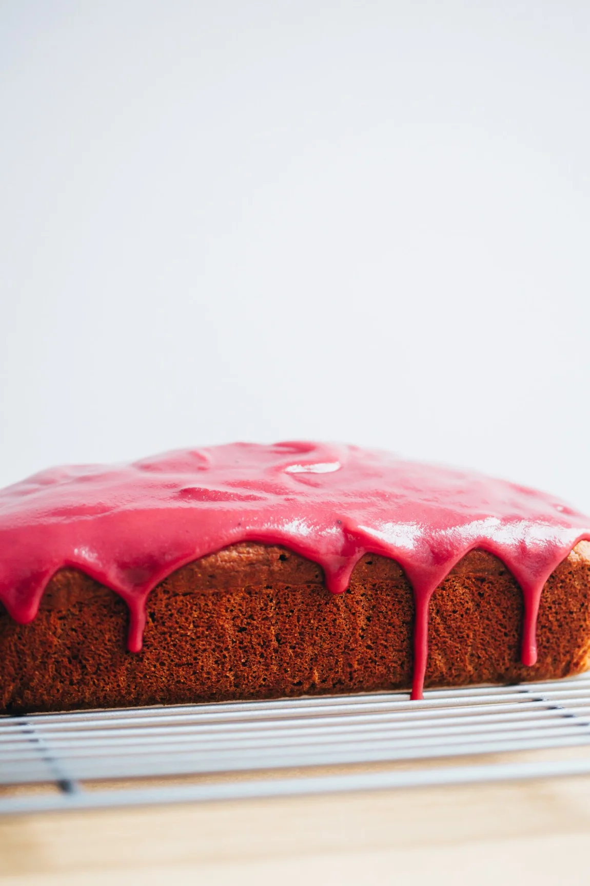 Olive Oil Loaf with Hibiscus Beet Icing - Golubka Kitchen
