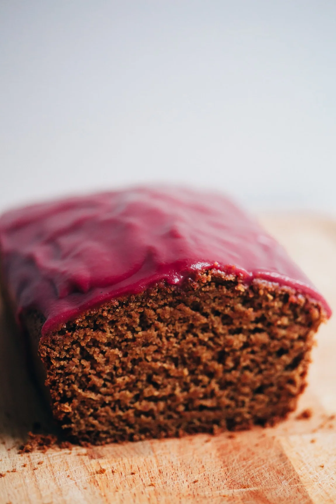 Olive Oil Loaf with Hibiscus Beet Icing - Golubka Kitchen