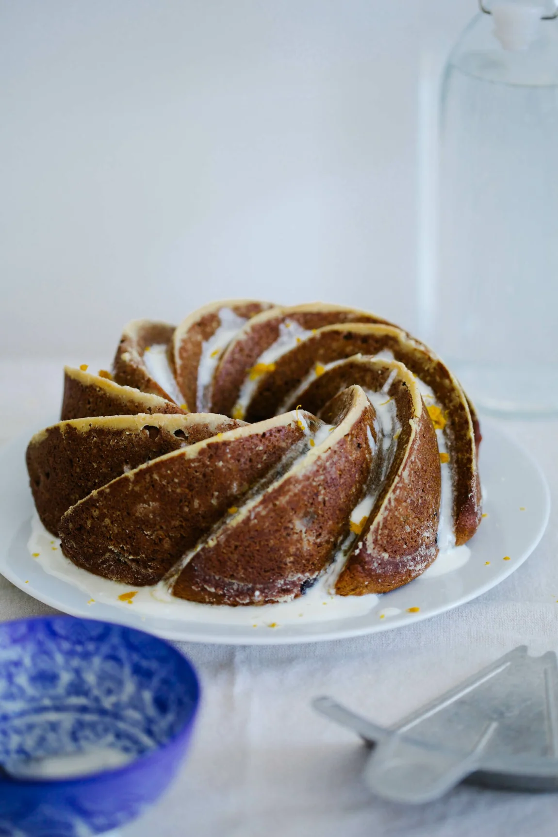 Rum and Raisin Bundt with Orange Miso Glaze - Golubka Kitchen
