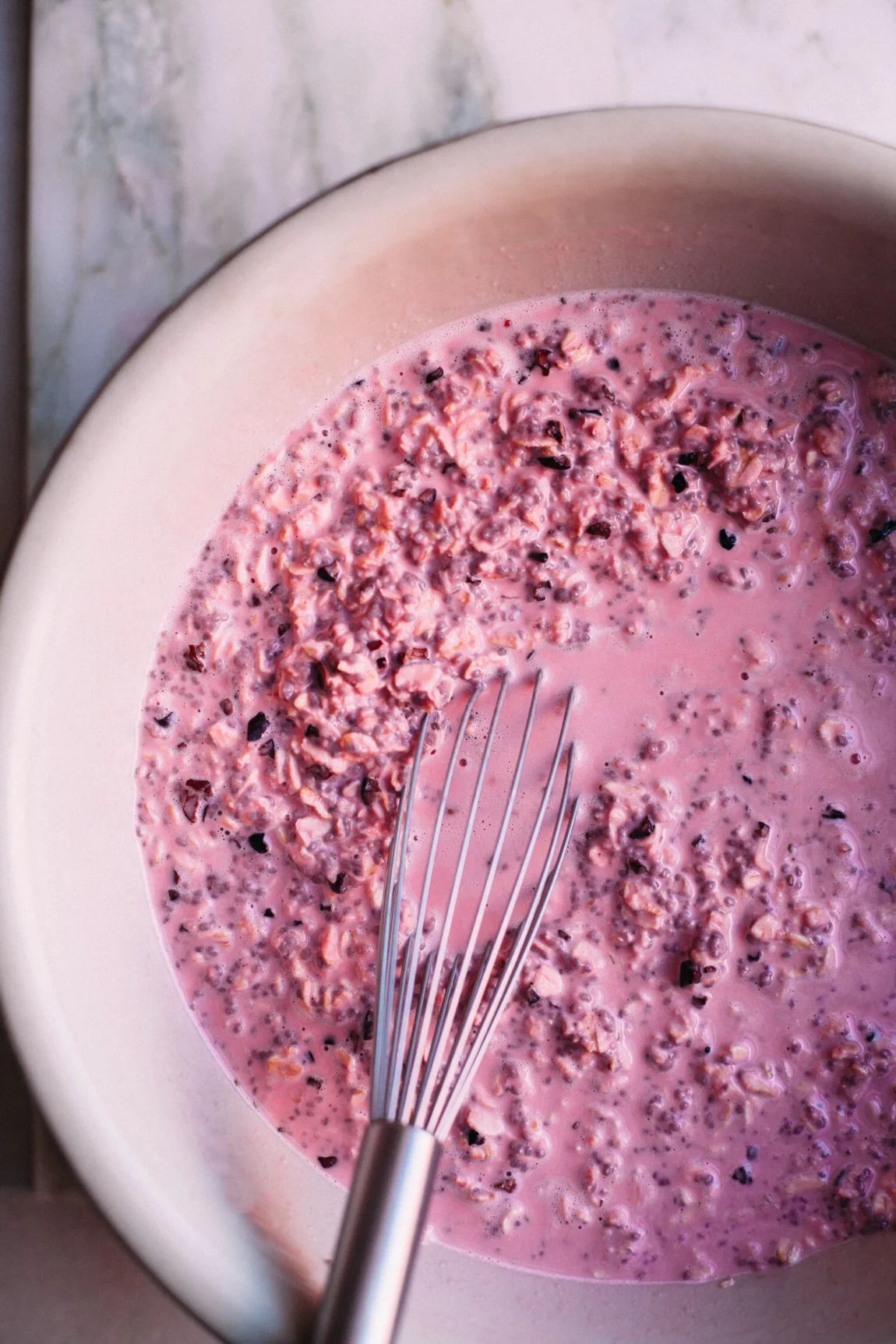 Coconut Beet Overnight Oats - Golubka Kitchen