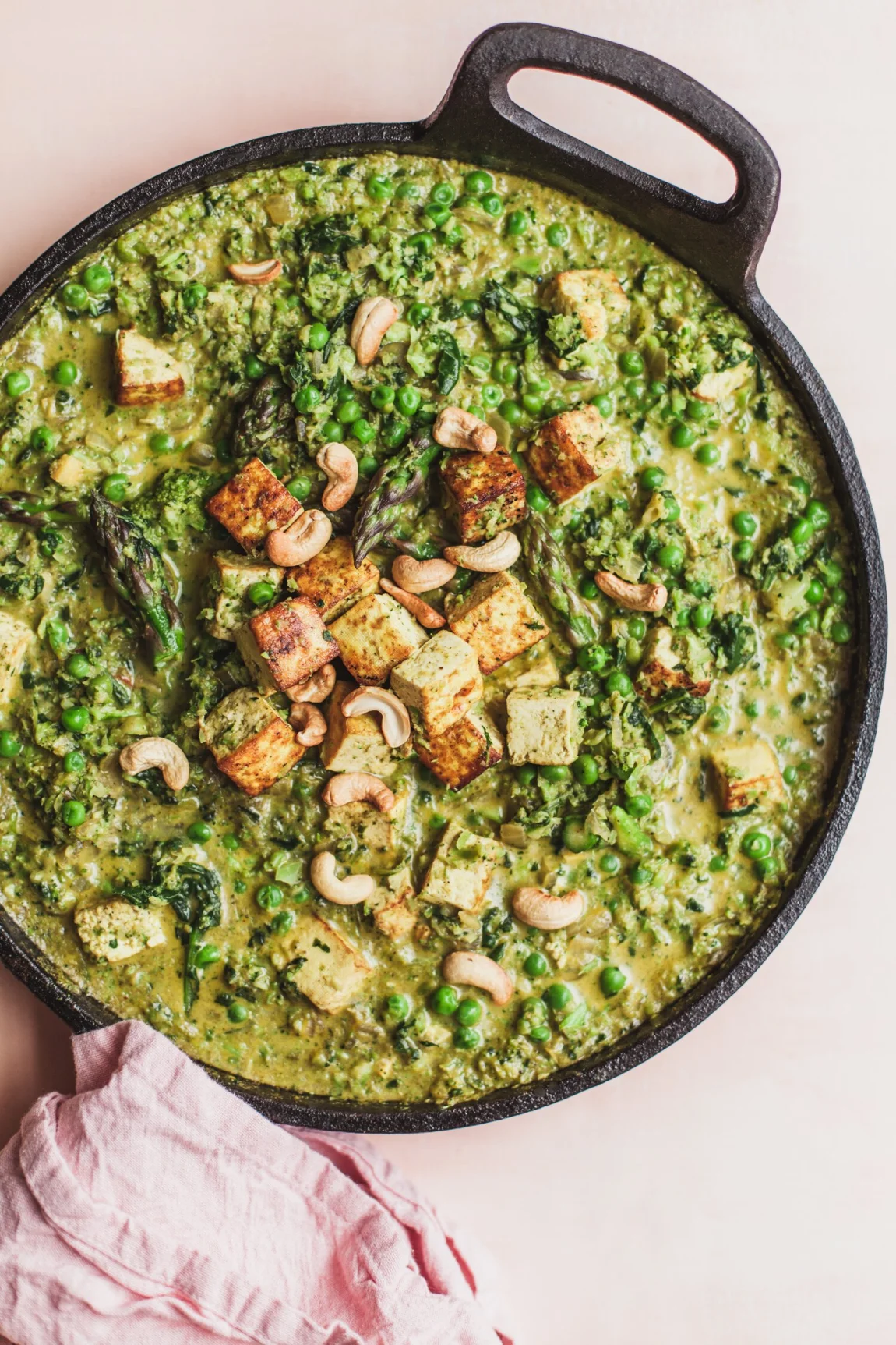 Tofu Saag Paneer, Spring Style - Golubka Kitchen