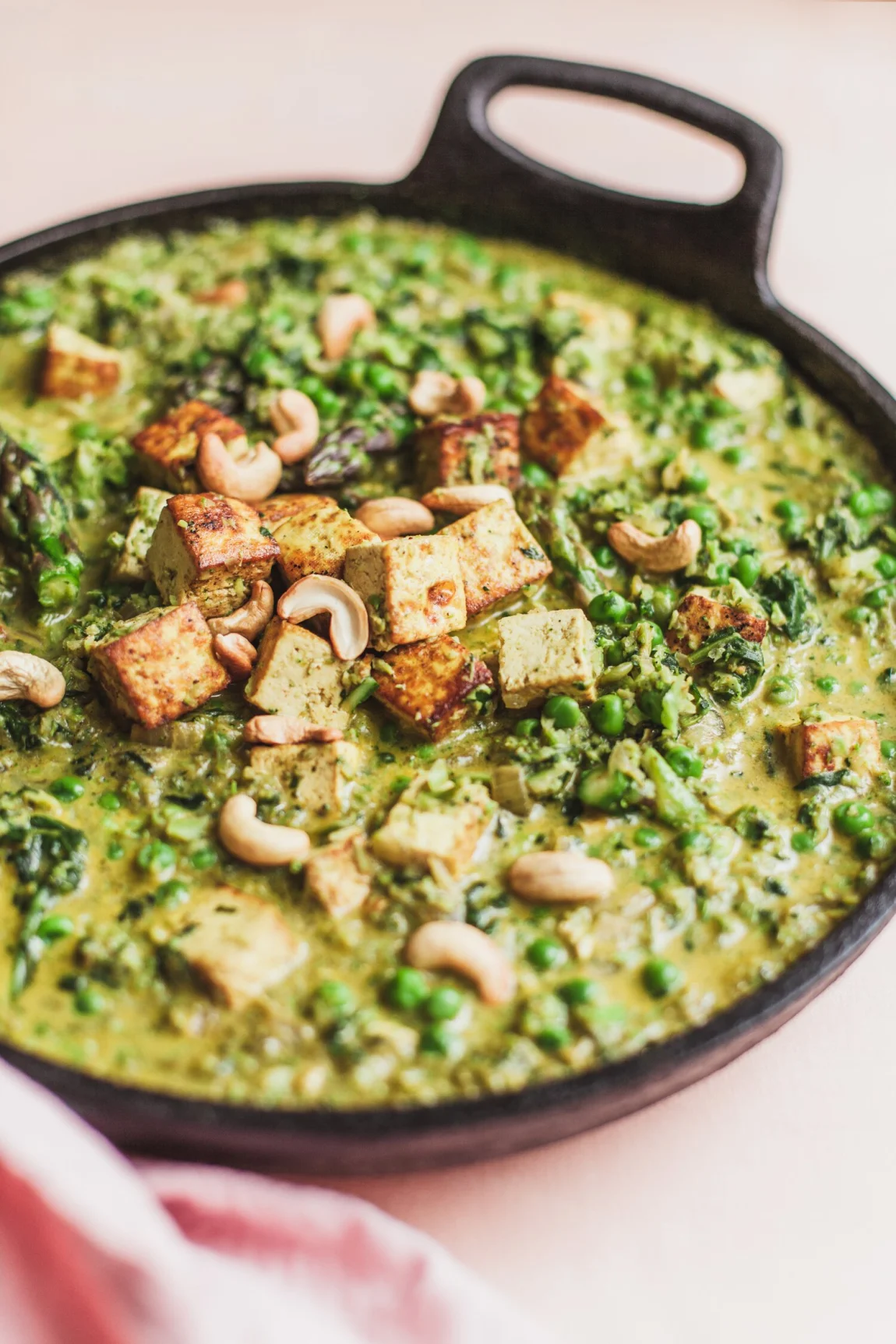 Tofu Saag Paneer, Spring Style - Golubka Kitchen