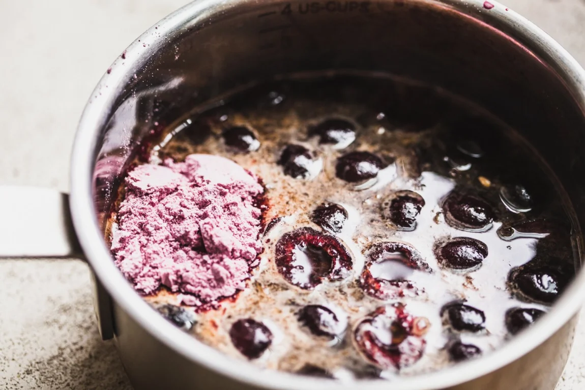 Cherry Syrup and Cherry Kombucha Mocktail - Golubka Kitchen