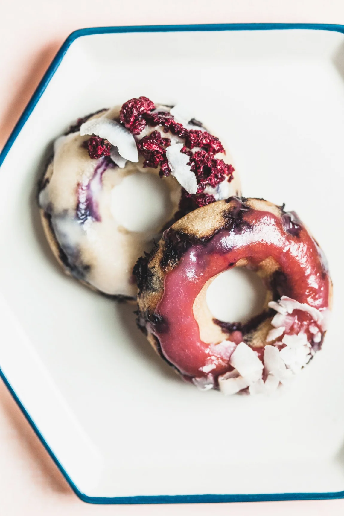 Gluten-Free Lemon Blueberry Donuts with a Coconut Glaze - Golubka Kitchen