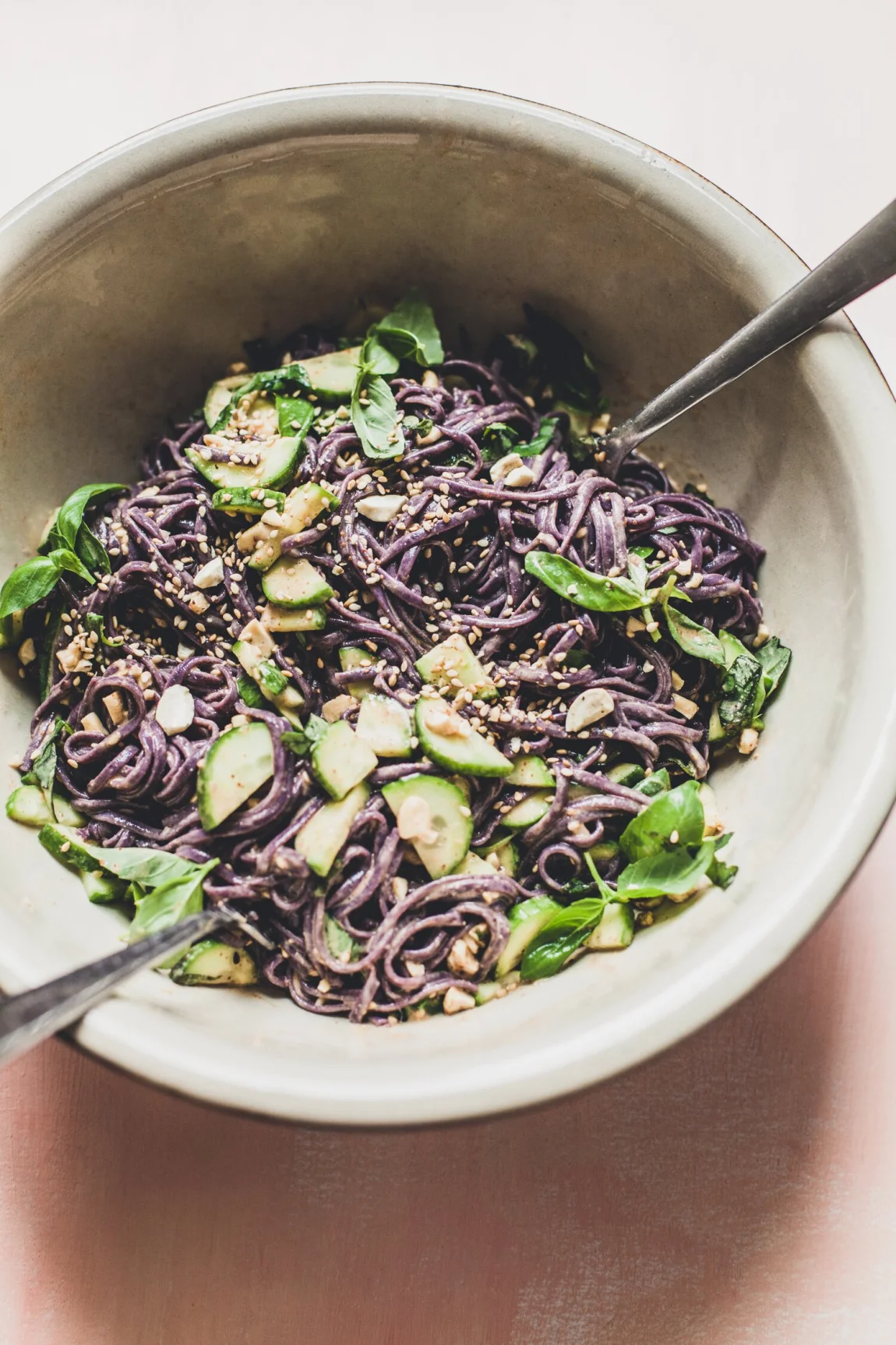 Cold Almond Butter Noodles, Our Weeknight Go To - Golubka Kitchen