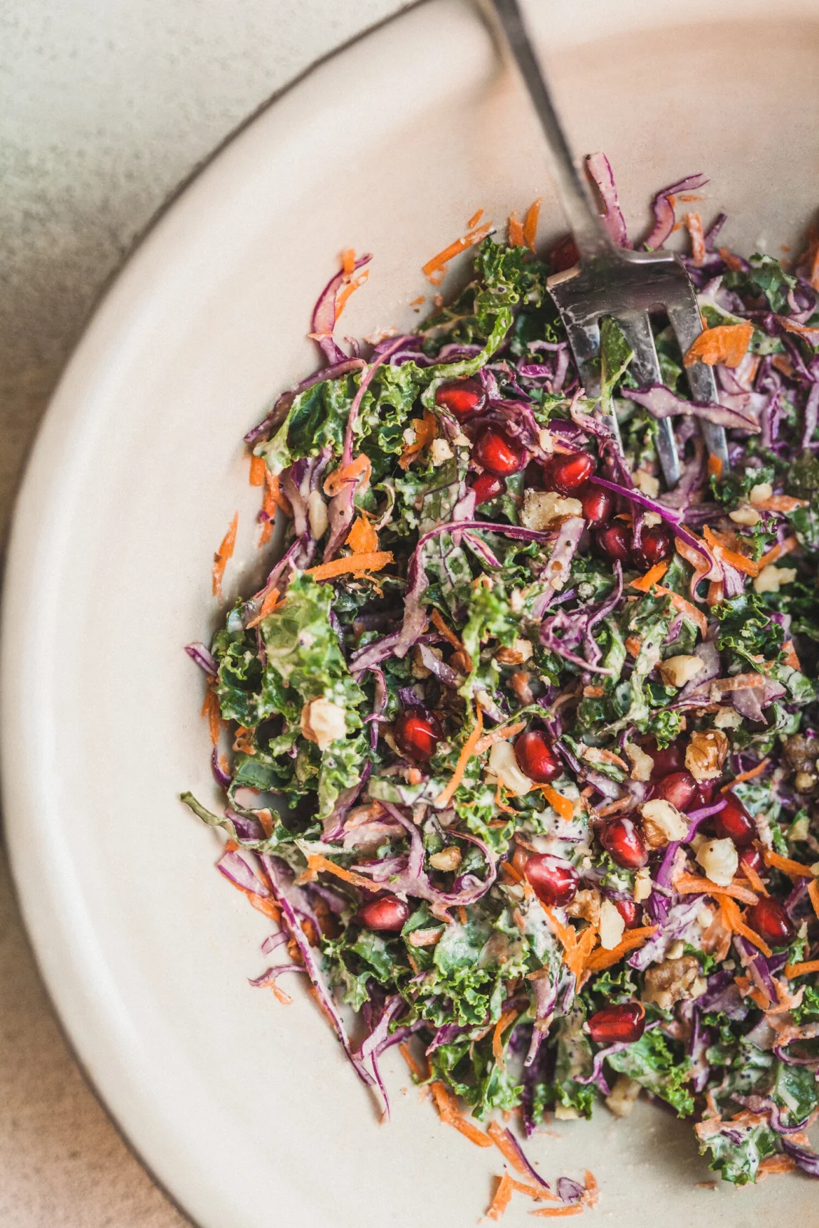 No-Recipe Winter Slaw with Dreamy Orange Tahini Dressing - Golubka Kitchen