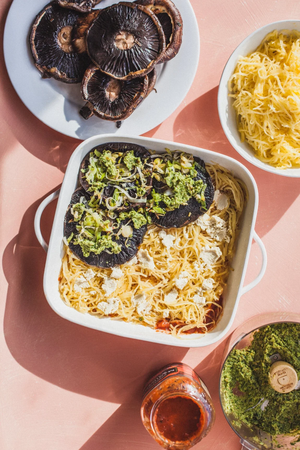 Portobello Spaghetti Squash Lasagna - Golubka Kitchen