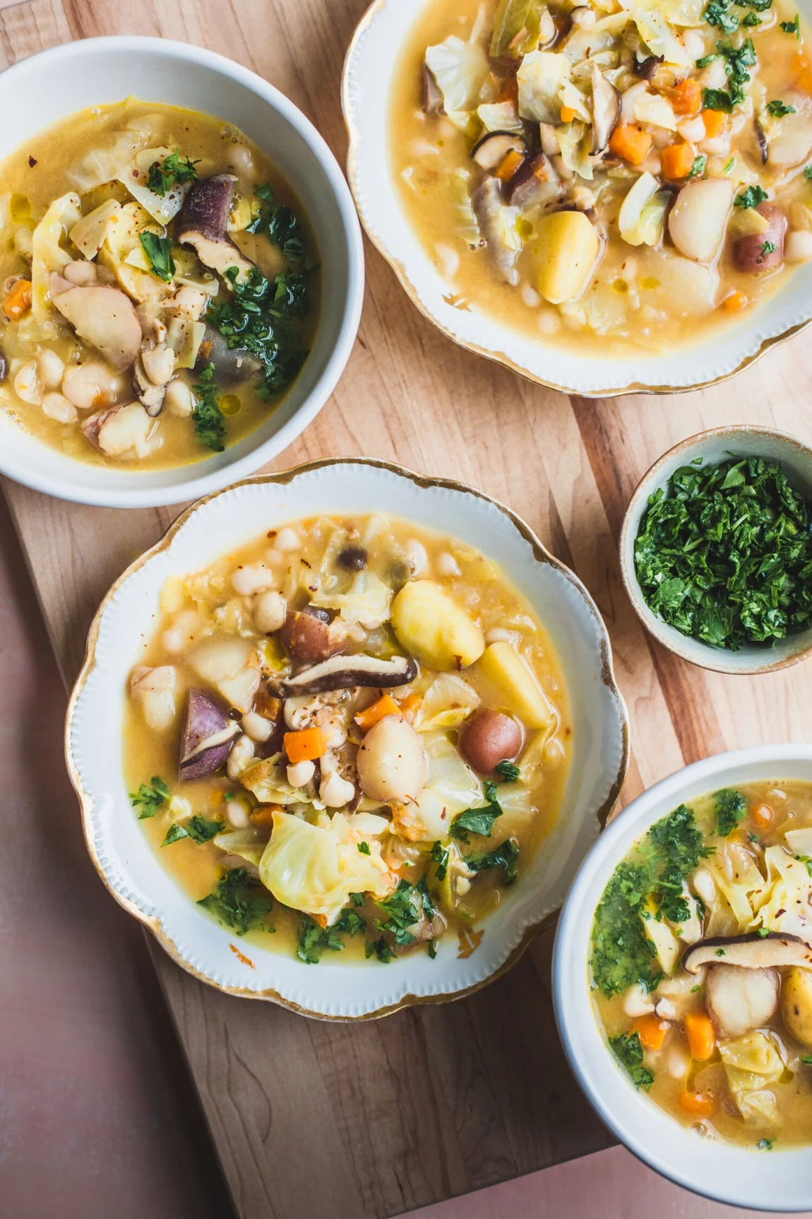 Golden Potato, Cabbage, and White Bean Stew - Abruzzo Inspired - Golubka Kitchen