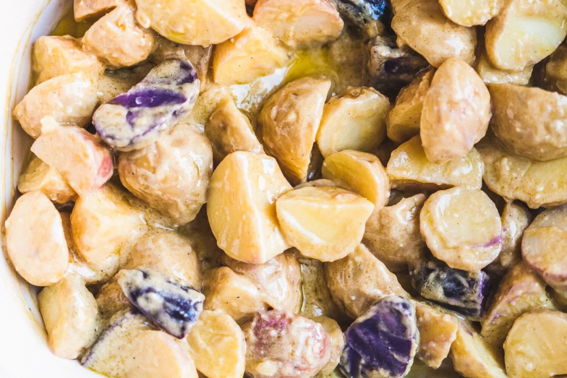 Next Level Lemon Miso Potatoes - Golubka Kitchen