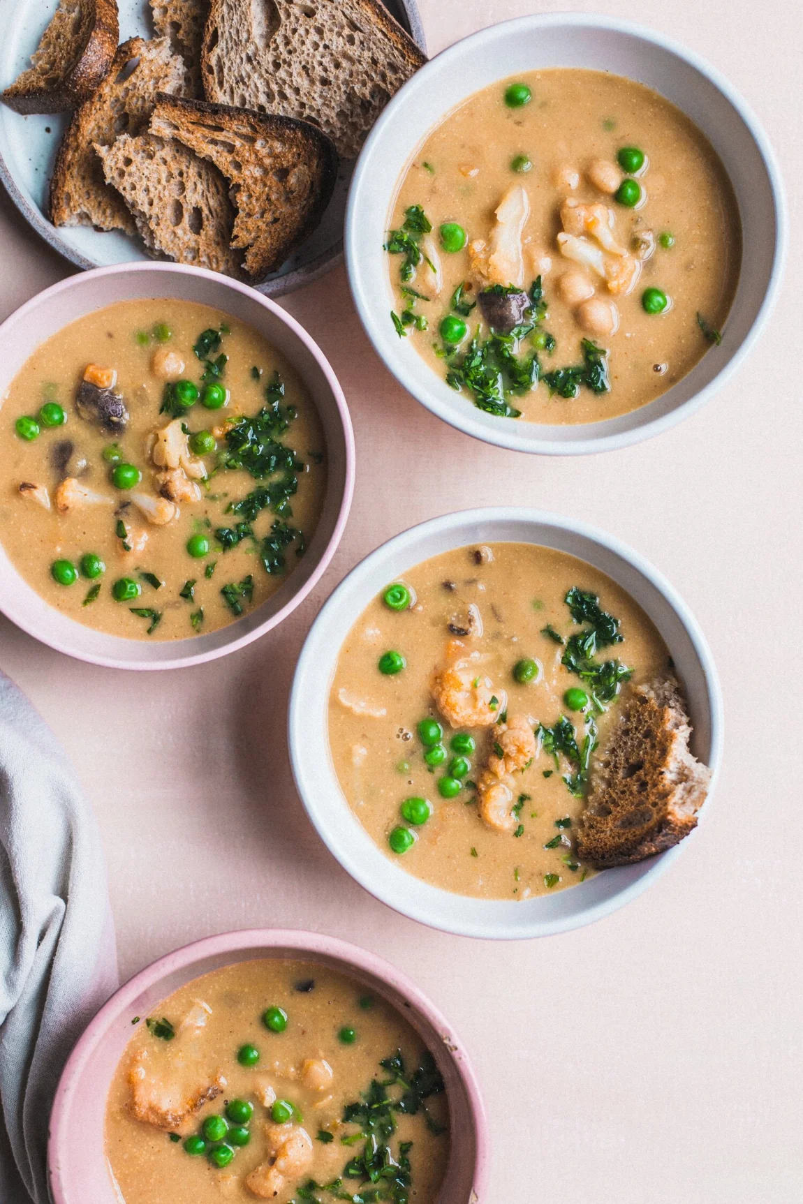 Roasted Cauliflower and Mushroom Chowder - Golubka Kitchen