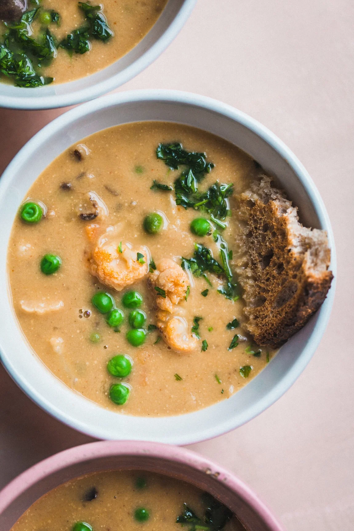 Roasted Cauliflower and Mushroom Chowder - Golubka Kitchen
