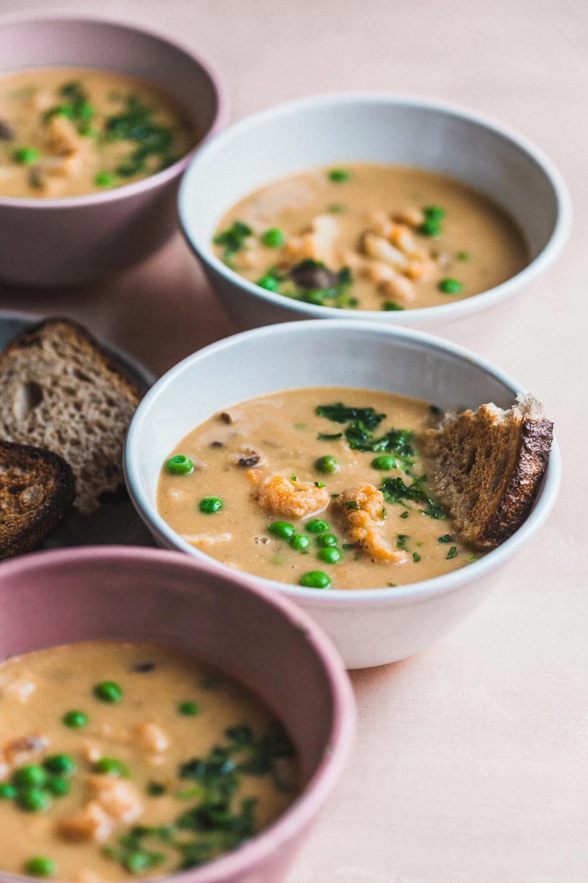 Roasted Cauliflower and Mushroom Chowder - Golubka Kitchen