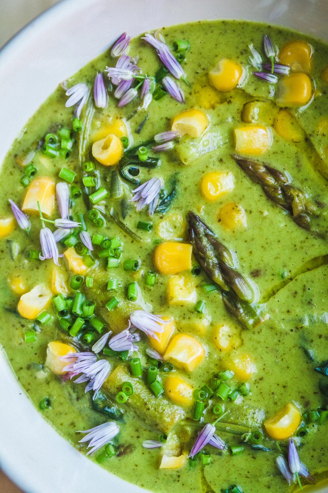 Asparagus Corn Chowder - Golubka Kitchen
