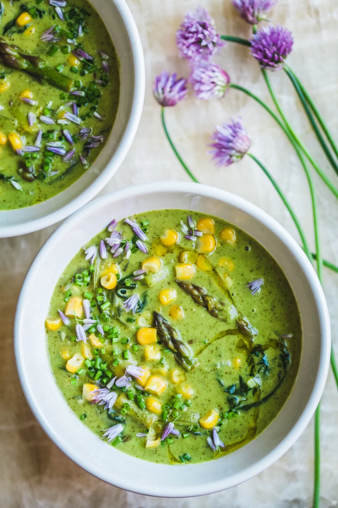 Asparagus Corn Chowder - Golubka Kitchen