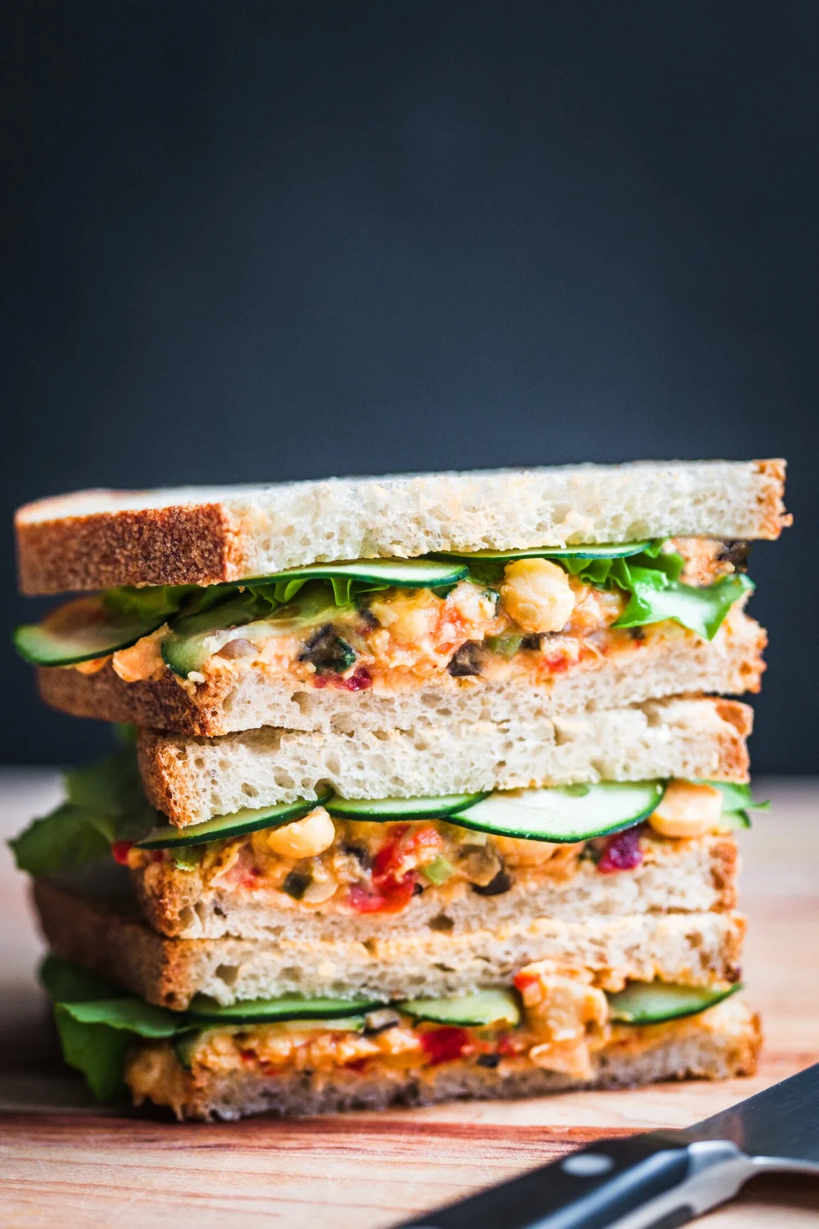 Buffalo Chickpea Salad Sandwich - Golubka Kitchen