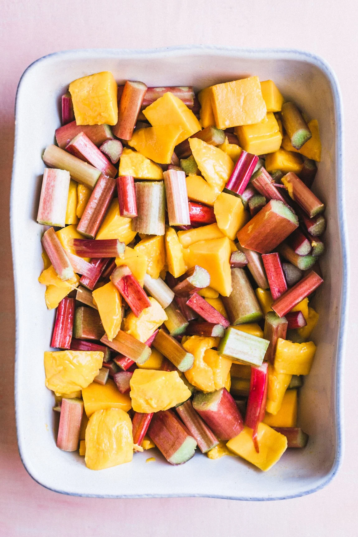 Easy Rhubarb Mango Crisp - Golubka Kitchen